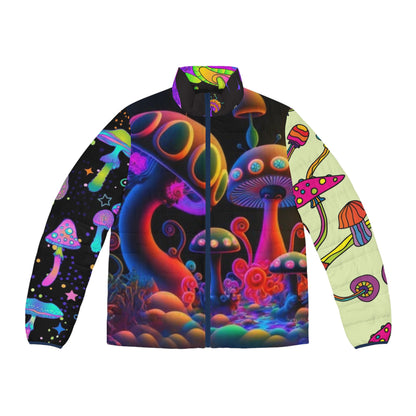 Psychedelic Mushroom Puffer Jacket