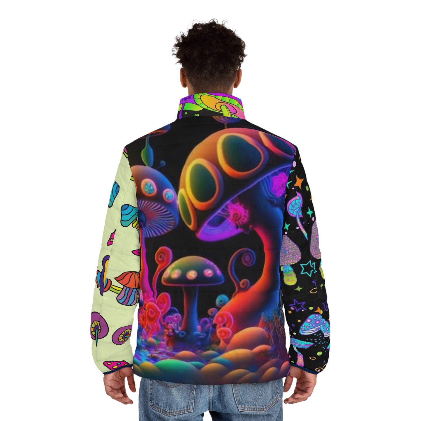 Psychedelic Mushroom Puffer Jacket