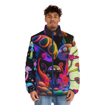 Psychedelic Mushroom Puffer Jacket